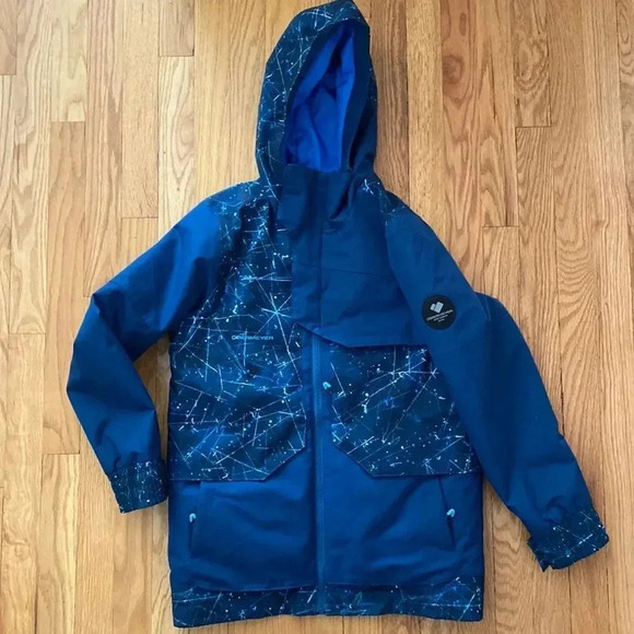 Obermeyer sz 10/12 ski snowboard winter snow jcket excellent condition dark blue - Picture 1 of 11
